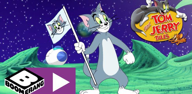 Cat on a moon - Tom & Jerry